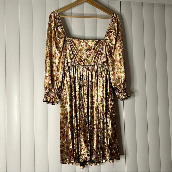 STORIA Floral Puff Sleeve Dress (M) - Picture 1 of 6